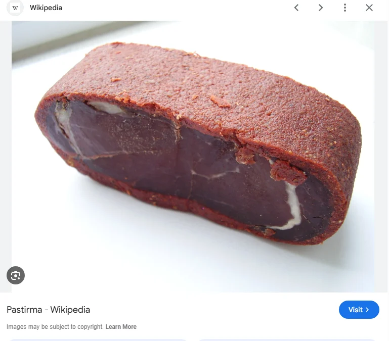 A piece of basturma
